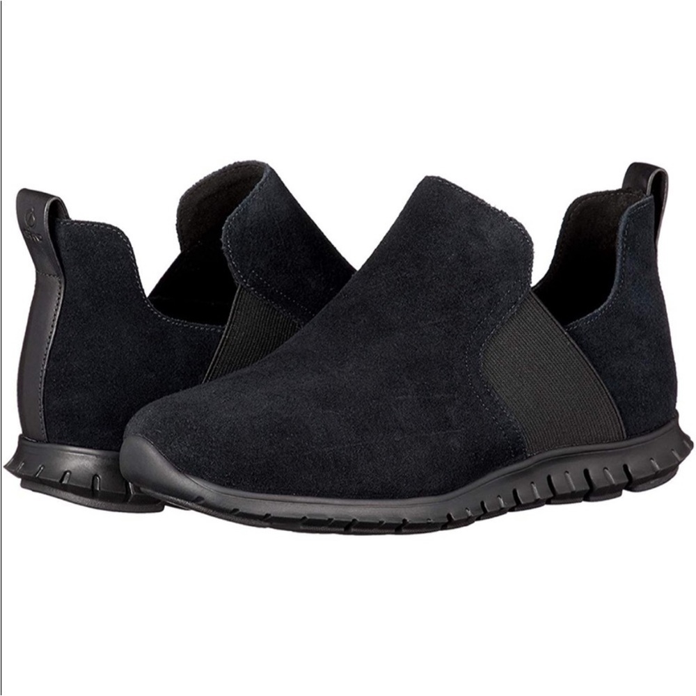 Cole Haan Black Suede Slip-On Sneakers